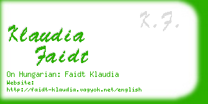 klaudia faidt business card